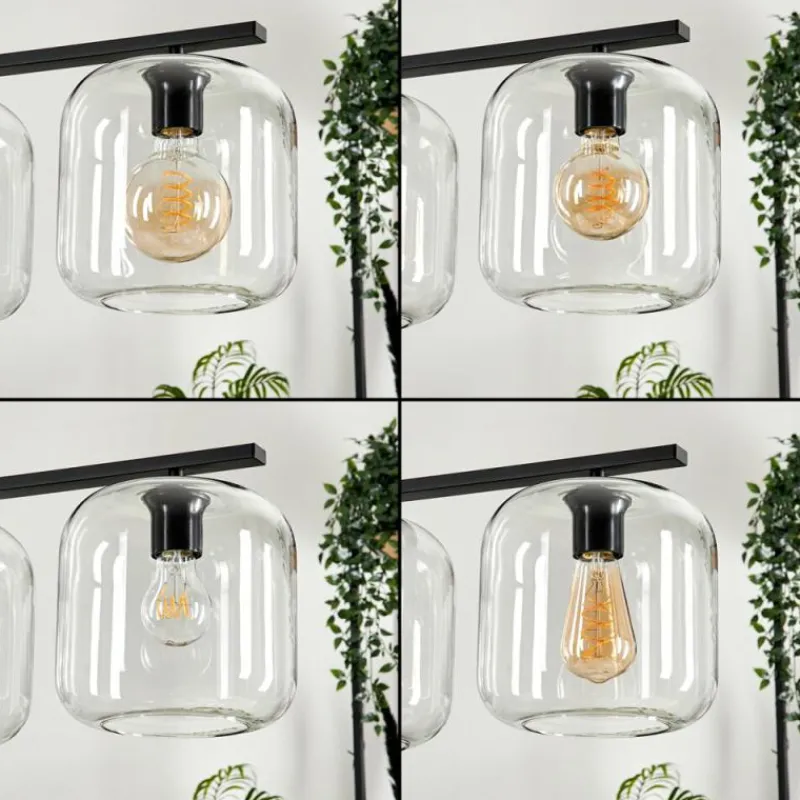 hofstein Suspension Verre 20cm Lauden Clair, 4 lumières