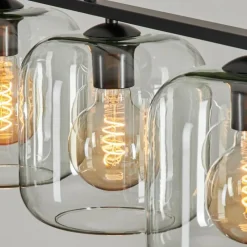 hofstein Suspension Verre 20cm Lauden Clair, 4 lumières