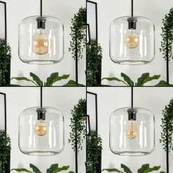 hofstein Suspension Verre 25cm Lauden Clair, 1 lumière