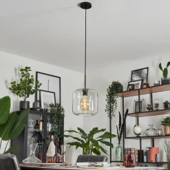 hofstein Suspension Verre 25cm Lauden Clair, 1 lumière