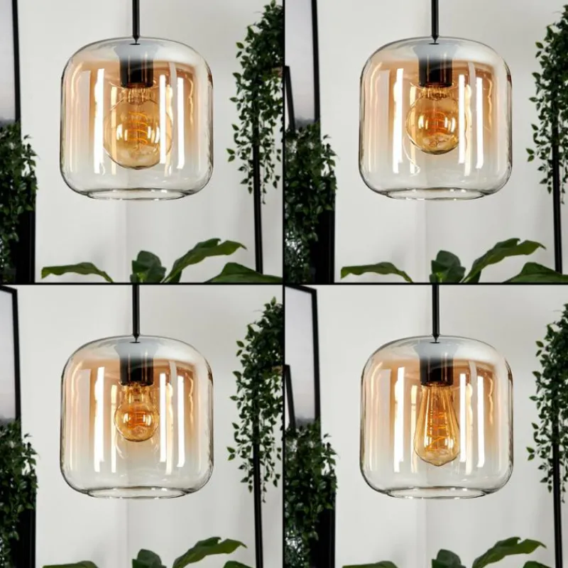 hofstein Suspension Verre 20cm Lauden Ambre, Clair, 1 lumière