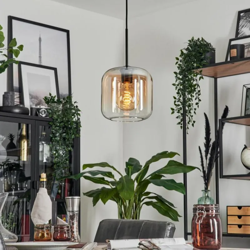 hofstein Suspension Verre 20cm Lauden Ambre, Clair, 1 lumière