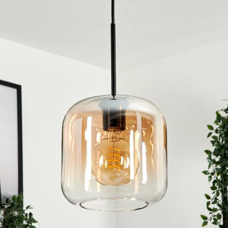 hofstein Suspension Verre 20cm Lauden Ambre, Clair, 1 lumière