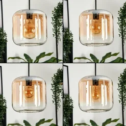 hofstein Suspension Verre 25cm Lauden Ambre, Clair, 1 lumière