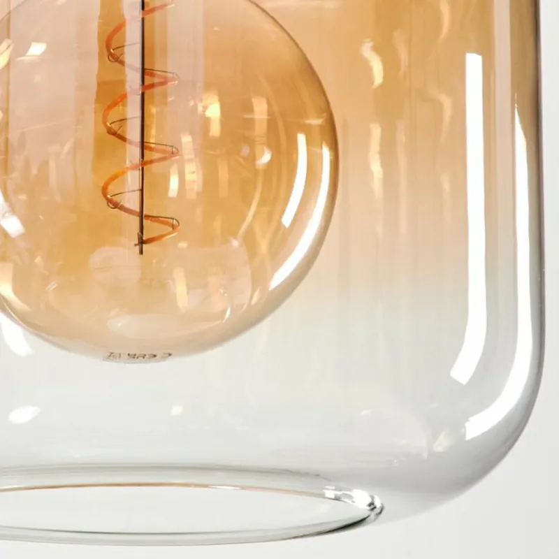 hofstein Suspension Verre 25cm Lauden Ambre, Clair, 1 lumière