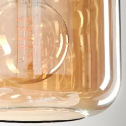 hofstein Suspension Verre 20cm Lauden Ambre, 1 lumière