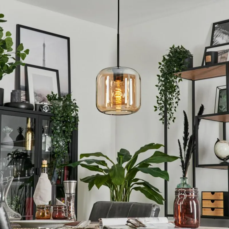 hofstein Suspension Verre 20cm Lauden Ambre, 1 lumière