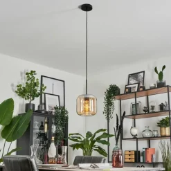 hofstein Suspension Verre 20cm Lauden Ambre, 1 lumière