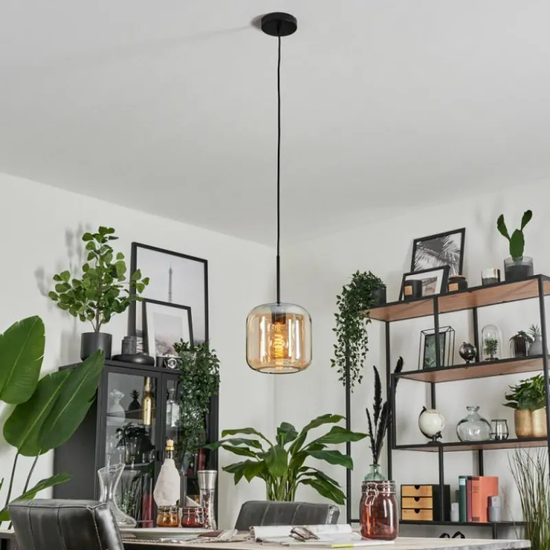 hofstein Suspension Verre 20cm Lauden Ambre, 1 lumière