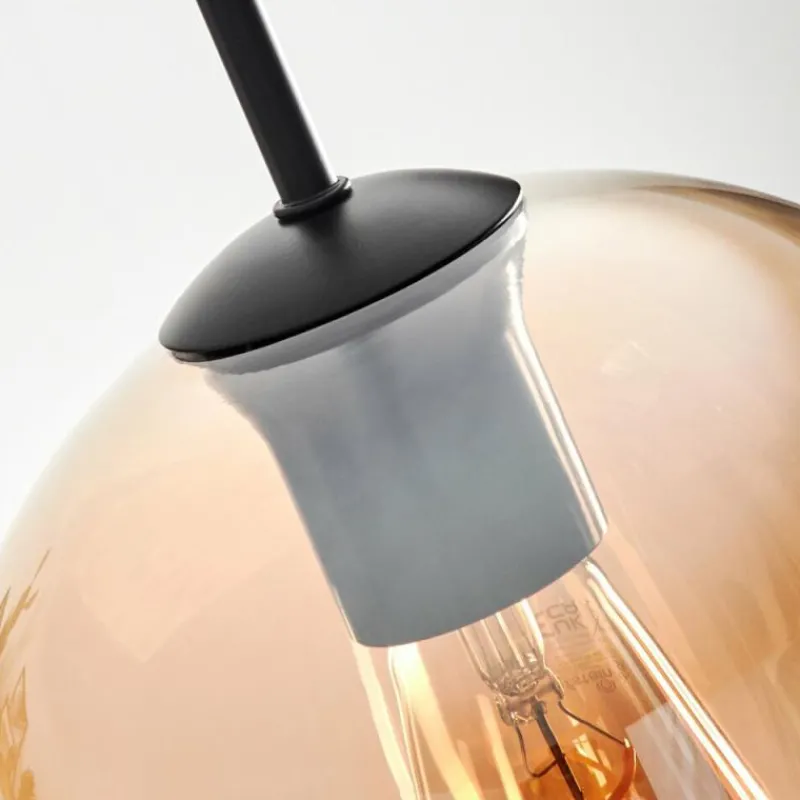 hofstein Suspension Verre 20cm Vevino Noir, 1 lumière