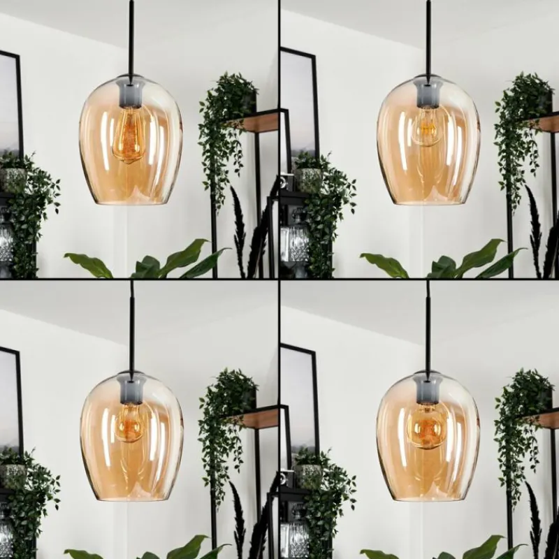 hofstein Suspension Verre 20cm Vevino Ambre, 1 lumière