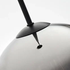 Suspension Verre Fumé-hofstein Suspension Verre 20cm Vevino Chrome, Clair, Fumé, 1 lumière