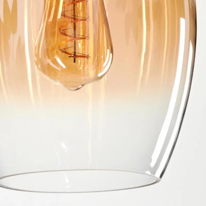 hofstein Suspension Verre 20cm Vevino Ambre, Clair, 3 lumières
