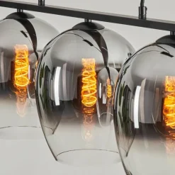 Suspension Verre Fumé-hofstein Suspension Verre 20cm Vevino Chrome, Clair, Fumé, 3 lumières