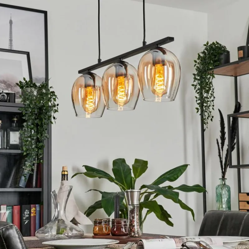 hofstein Suspension Verre 15cm Vevino Clair, 3 lumières