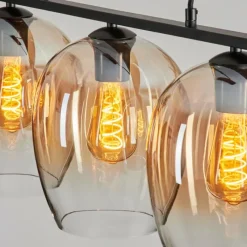 hofstein Suspension Verre 20cm Vevino Clair, 3 lumières