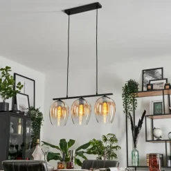 hofstein Suspension Verre 20cm Vevino Clair, 3 lumières