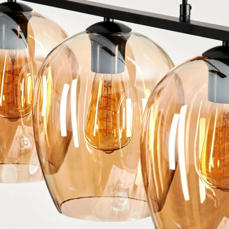 hofstein Suspension Verre 20cm Vevino Ambre, 3 lumières