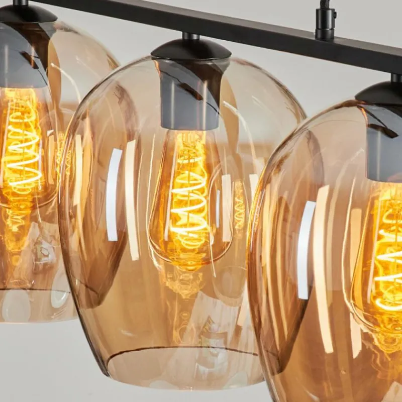 hofstein Suspension Verre 20cm Vevino Ambre, 3 lumières