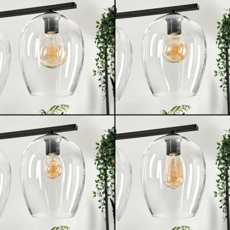 hofstein Suspension Verre 20cm Vevino Clair, 4 lumières