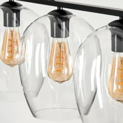 hofstein Suspension Verre 20cm Vevino Clair, 4 lumières