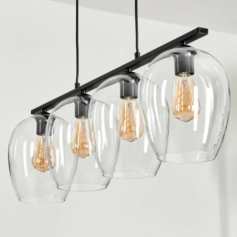 hofstein Suspension Verre 20cm Vevino Clair, 4 lumières