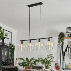 hofstein Suspension Verre 20cm Vevino Clair, 4 lumières