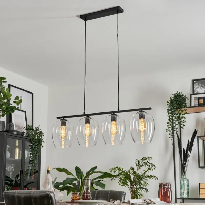 hofstein Suspension Verre 20cm Vevino Clair, 4 lumières