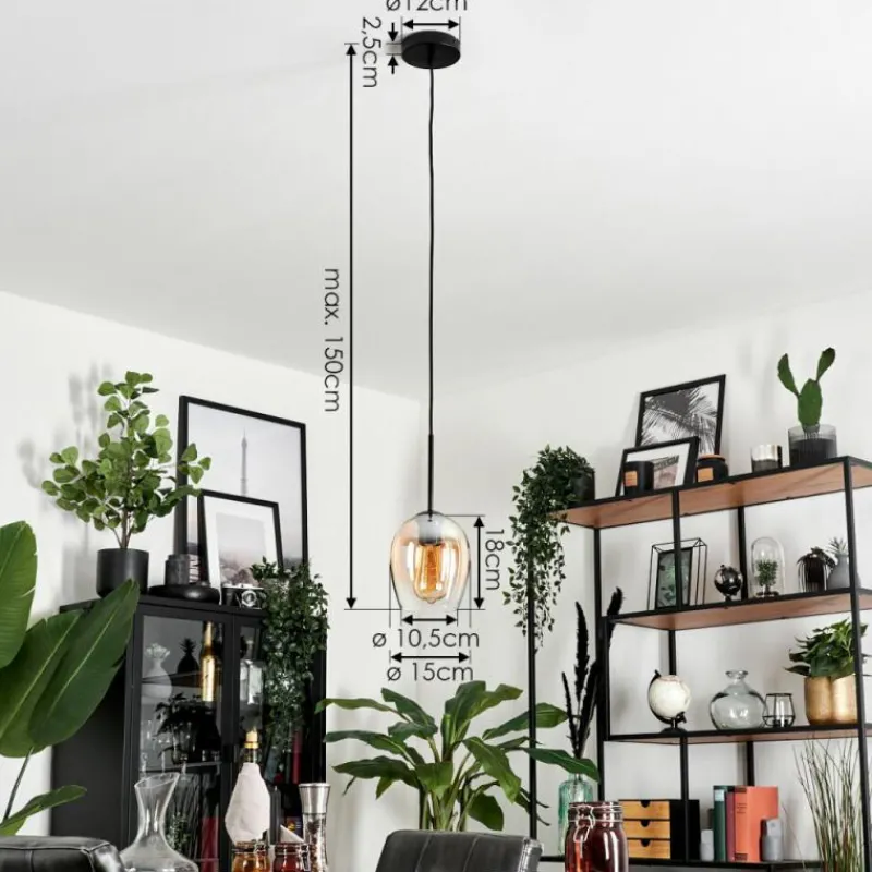 hofstein Suspension Verre 15cm Vevino Clair, 1 lumière