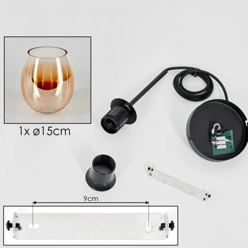 hofstein Suspension Verre 15cm Vevino Clair, 1 lumière