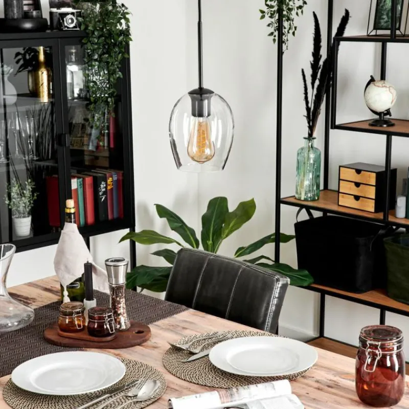 hofstein Suspension Verre 15cm Vevino Clair, 1 lumière