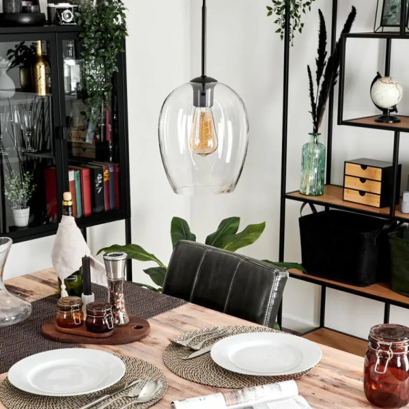 hofstein Suspension Verre 20cm Vevino Clair, 1 lumière