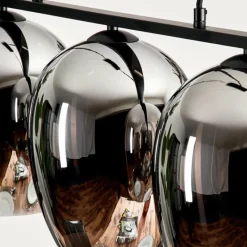 hofstein Suspension Verre 20cm Vevino Chrome, Fumé, 3 lumières