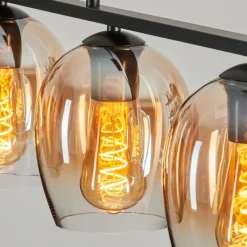 hofstein Suspension Verre 15cm Vevino Clair, 4 lumières