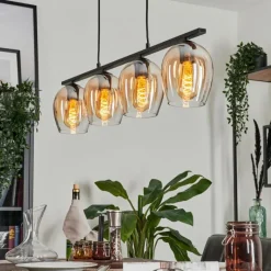 hofstein Suspension Verre 15cm Vevino Clair, 4 lumières