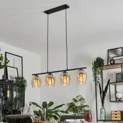 hofstein Suspension Verre 15cm Vevino Clair, 4 lumières