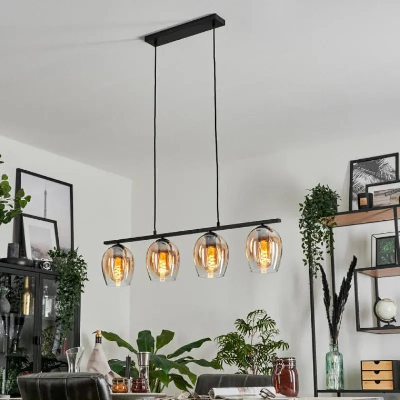 hofstein Suspension Verre 15cm Vevino Clair, 4 lumières