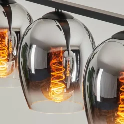 hofstein Suspension Verre 15cm Vevino Chrome, Clair, Fumé, 4 lumières