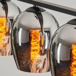 hofstein Suspension Verre 15cm Vevino Chrome, Fumé, 4 lumières