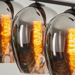 hofstein Suspension Verre 20cm Vevino Chrome, Fumé, 4 lumières