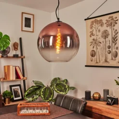 Suspension Verre Fumé-hofstein Suspension Versam Noir, 1 lumière