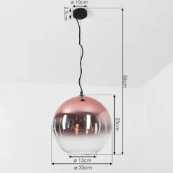 Suspension Verre Fumé-hofstein Suspension Versam Noir, 1 lumière