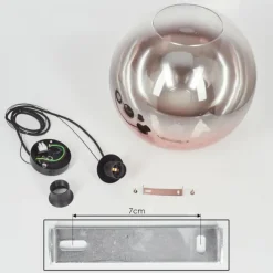 Suspension Verre Fumé-hofstein Suspension Versam Noir, 1 lumière