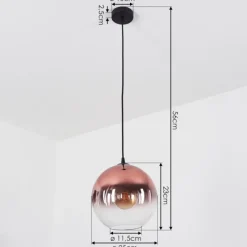 Suspension Verre Fumé-hofstein Suspension Versam Noir, 1 lumière