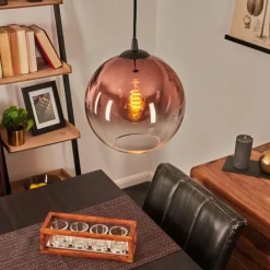 Suspension Verre Fumé-hofstein Suspension Versam Noir, 1 lumière