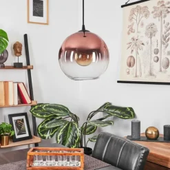 Suspension Verre Fumé-hofstein Suspension Versam Noir, 1 lumière