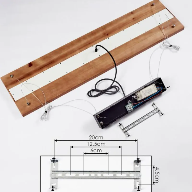 hofstein Suspension Versoix LED Chrome, Noir, 1 lumière