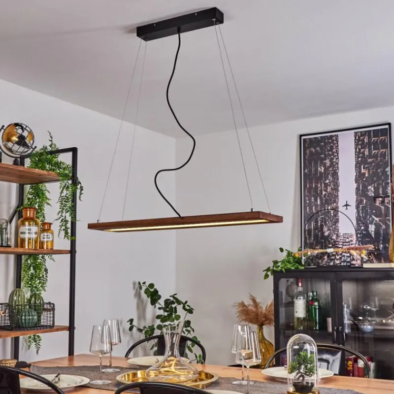 hofstein Suspension Versoix LED Chrome, Noir, 1 lumière