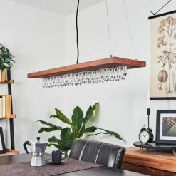 hofstein Suspension Versoix LED Chrome, Noir, 1 lumière* Suspensions