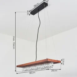 hofstein Suspension Versoix LED Chrome, Noir, 1 lumière* Suspensions